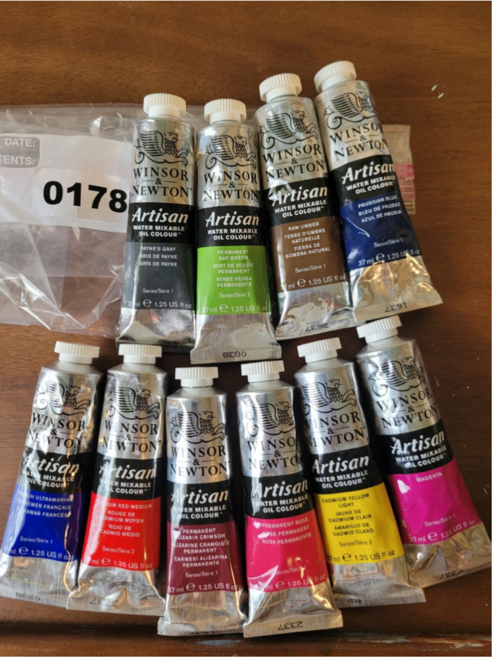 #178 Winsor & Newtown Professional Water Mixable Oil Paint 37ml Lot Ot 10 Tubes